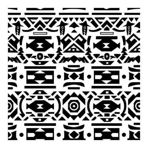 Aztec Pattern Silhouette SVG Design | SVG Files for Cricut & Print