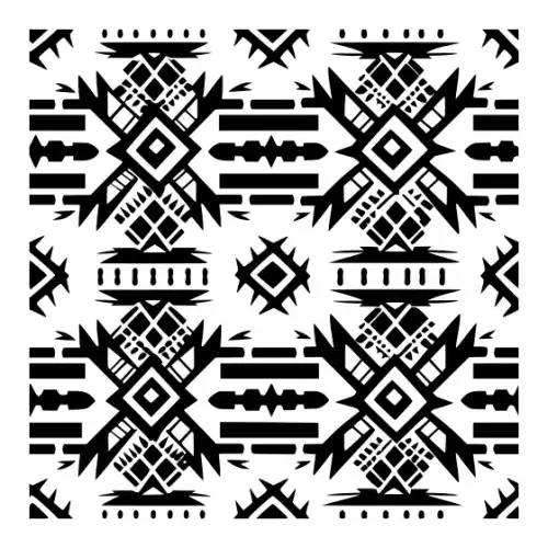 Aztec Pattern Silhouette SVG Design | SVG Files for Cricut & Print
