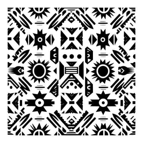 Aztec Pattern Silhouette SVG Design | SVG Files for Cricut & Print