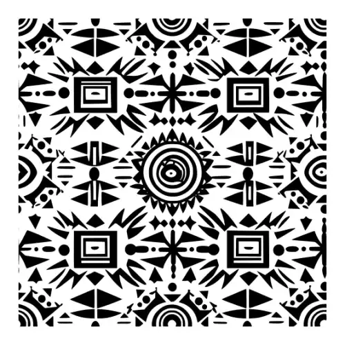 Aztec Pattern Silhouette SVG Design | SVG Files for Cricut & Print