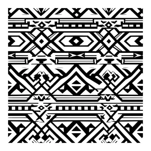 Aztec Pattern Silhouette SVG Design | SVG Files for Cricut & Print