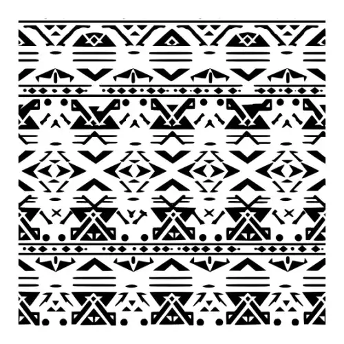 Aztec Pattern Silhouette SVG Design | SVG Files for Cricut & Print