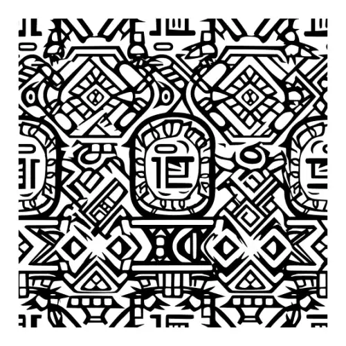 Aztec Pattern Silhouette SVG Design | SVG Files for Cricut & Print