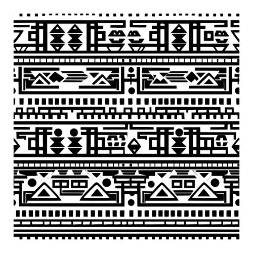 Aztec Pattern Silhouette SVG Design | SVG Files for Cricut & Print