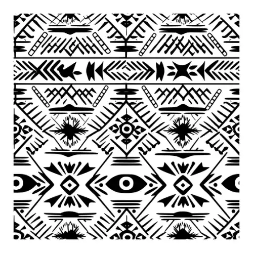Aztec Pattern Silhouette SVG Design | SVG Files for Cricut & Print