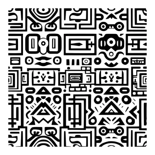 Aztec Pattern Silhouette SVG Design | SVG Files for Cricut & Print