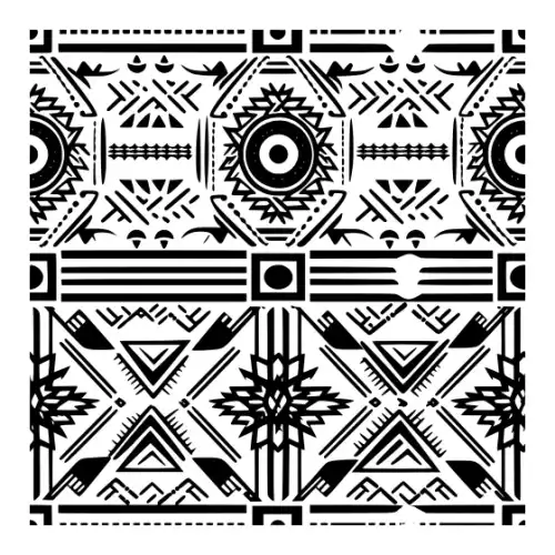 Aztec Pattern Silhouette SVG Design | SVG Files for Cricut & Print
