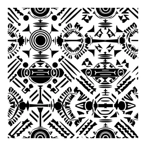 Aztec Pattern Silhouette SVG Design | SVG Files for Cricut & Print