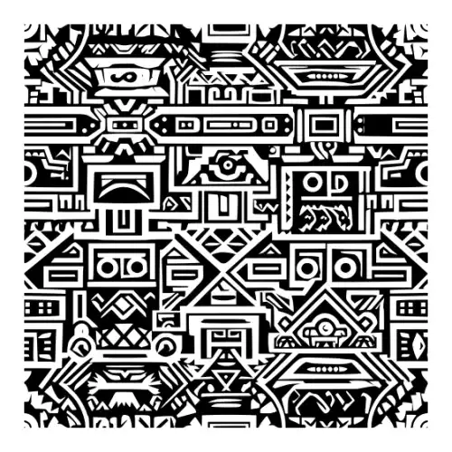 Aztec Pattern Silhouette SVG Design | SVG Files for Cricut & Print