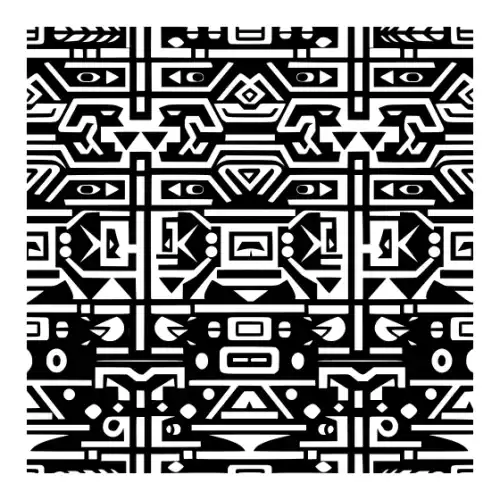 Aztec Pattern Silhouette SVG Design | SVG Files for Cricut & Print