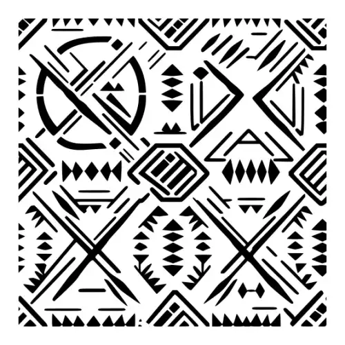 Aztec Pattern Silhouette SVG Design | SVG Files for Cricut & Print