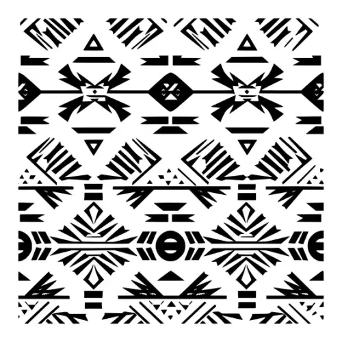 Aztec Pattern Silhouette SVG Design | SVG Files for Cricut & Print