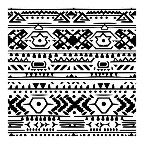 Aztec Pattern Silhouette SVG Design | SVG Files for Cricut & Print