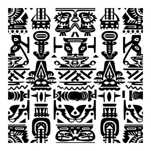 Aztec Pattern Silhouette SVG Design | SVG Files for Cricut & Print