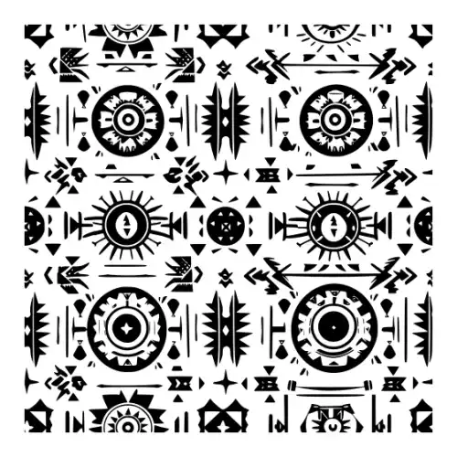 Aztec Pattern Silhouette SVG Design | SVG Files for Cricut & Print