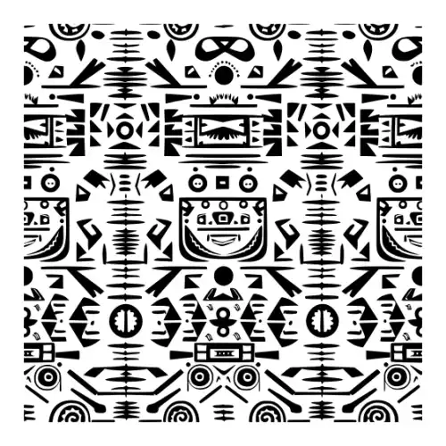 Aztec Pattern Silhouette SVG Design | SVG Files for Cricut & Print