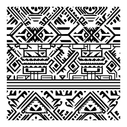 Aztec Pattern Silhouette SVG Design | SVG Files for Cricut & Print
