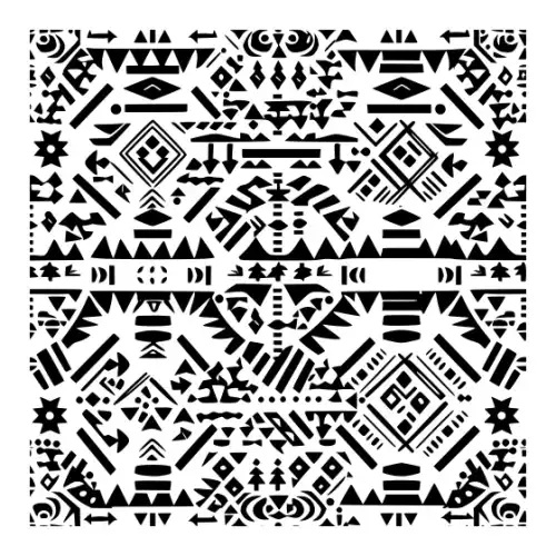 Aztec Pattern Silhouette SVG Design | SVG Files for Cricut & Print