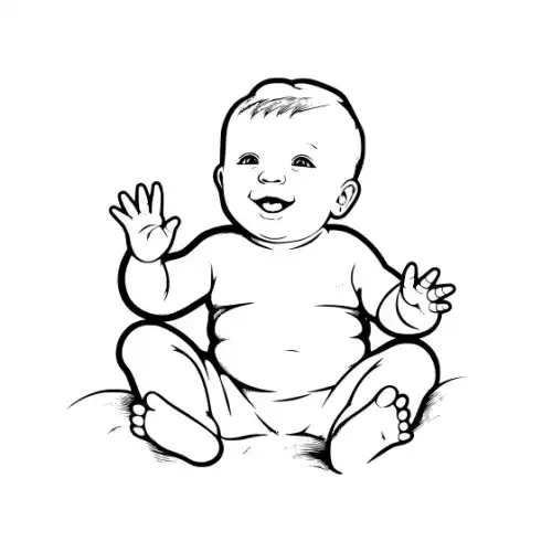 Baby Silhouette SVG Design | SVG Files for Cricut & Print