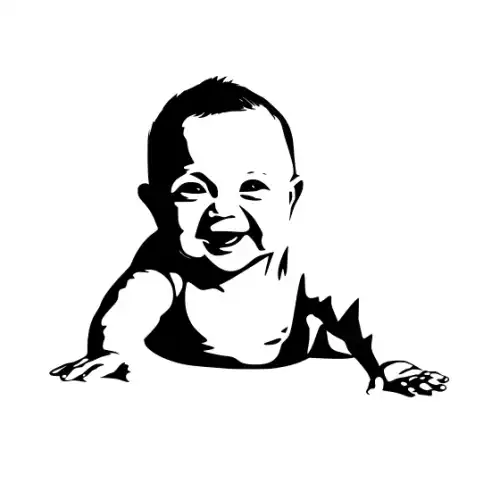 Baby Silhouette SVG Design | SVG Files for Cricut & Print