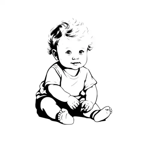 Baby Silhouette SVG Design | SVG Files for Cricut & Print