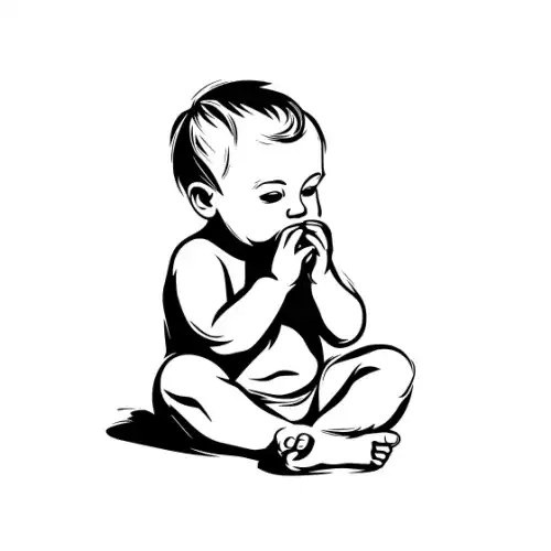 Baby Silhouette SVG Design | SVG Files for Cricut & Print