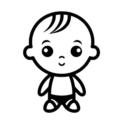 Baby Silhouette SVG Design | SVG Files for Cricut & Print