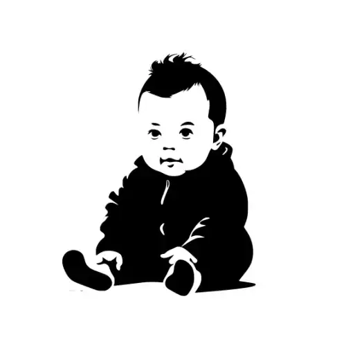 Baby Silhouette SVG Design | SVG Files for Cricut & Print