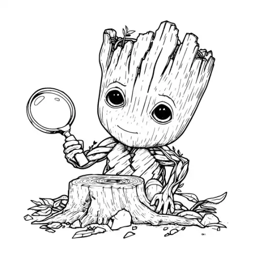 Baby Groot Silhouette SVG Design | SVG Files for Cricut & Print