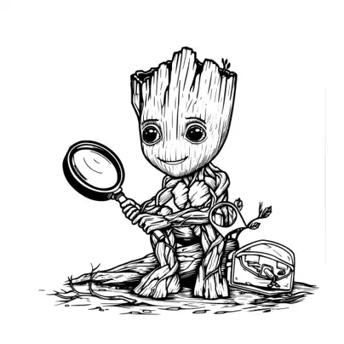 Baby Groot Silhouette SVG Design | SVG Files for Cricut & Print