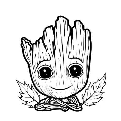 Baby Groot Silhouette SVG Design | SVG Files for Cricut & Print