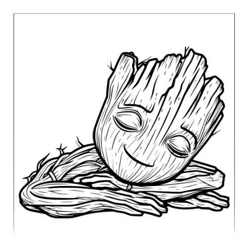 Baby Groot Silhouette SVG Design | SVG Files for Cricut & Print