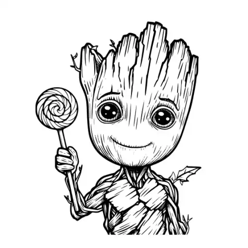 Baby Groot Silhouette SVG Design | SVG Files for Cricut & Print