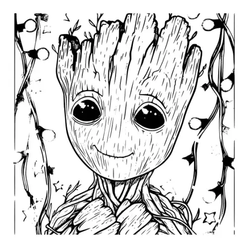 Baby Groot Silhouette SVG Design | SVG Files for Cricut & Print