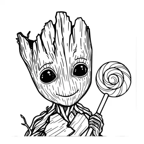 Baby Groot Silhouette SVG Design | SVG Files for Cricut & Print