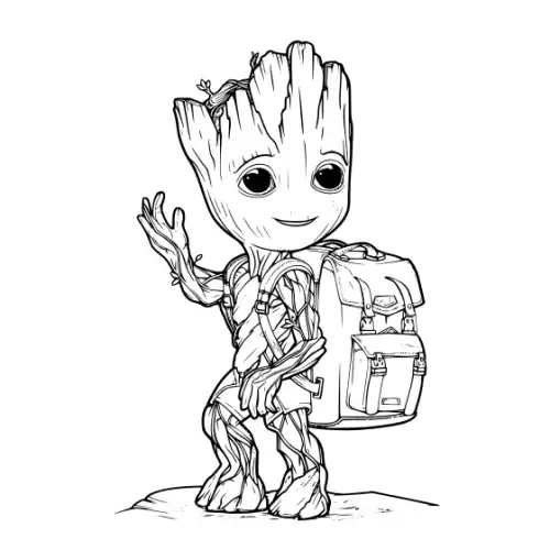Baby Groot Silhouette SVG Design | SVG Files for Cricut & Print