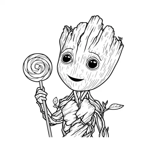 Baby Groot Silhouette SVG Design | SVG Files for Cricut & Print