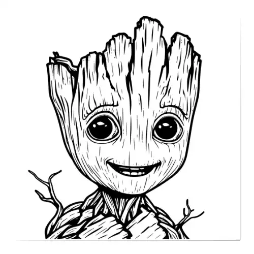 Baby Groot Silhouette SVG Design | SVG Files for Cricut & Print