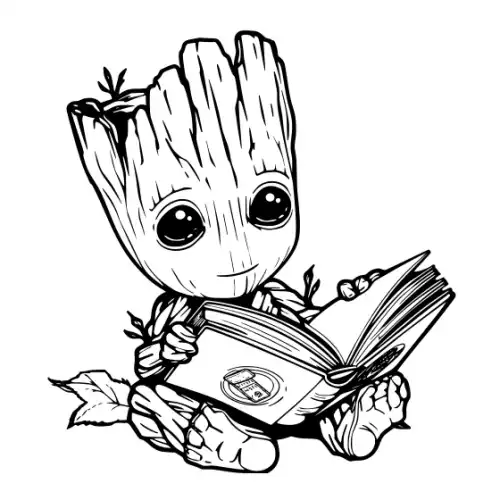 Baby Groot Silhouette SVG Design | SVG Files for Cricut & Print