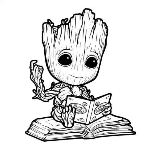 Baby Groot Silhouette SVG Design | SVG Files for Cricut & Print