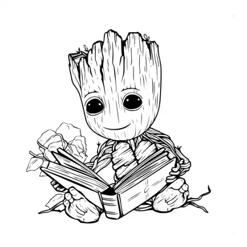 Baby Groot Silhouette SVG Design | SVG Files for Cricut & Print