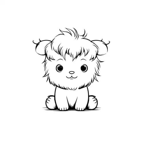 Baby Highland Cow Silhouette SVG Design | SVG Files for Cricut & Print