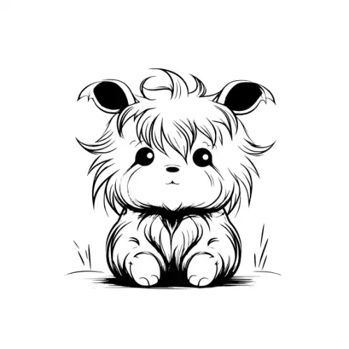 Baby Highland Cow Silhouette SVG Design | SVG Files for Cricut & Print