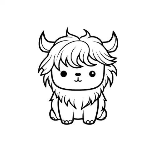Baby Highland Cow Silhouette SVG Design | SVG Files for Cricut & Print