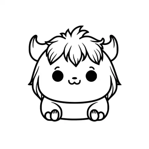 Baby Highland Cow Silhouette SVG Design | SVG Files for Cricut & Print