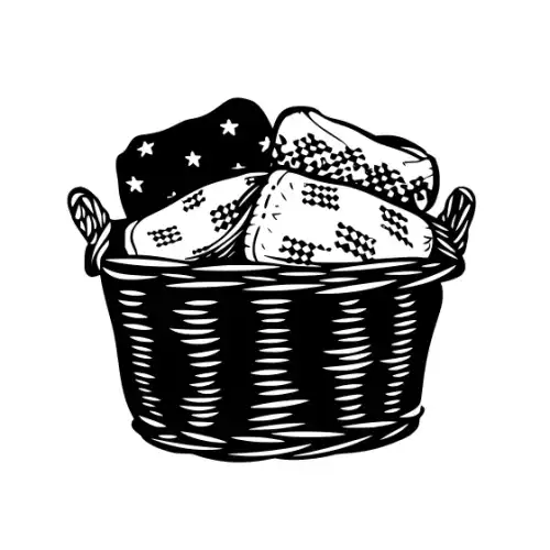 Baby Shower Basket Silhouette SVG Design | SVG Files for Cricut & Print