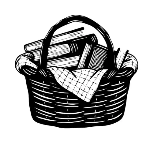 Baby Shower Basket Silhouette SVG Design | SVG Files for Cricut & Print