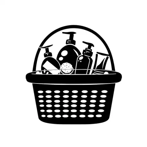 Baby Shower Basket Silhouette SVG Design | SVG Files for Cricut & Print