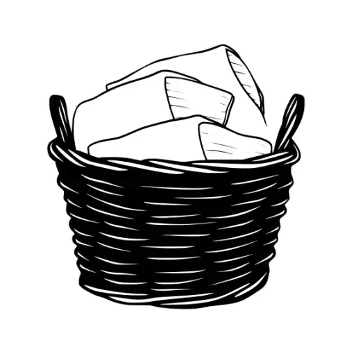 Baby Shower Basket Silhouette SVG Design | SVG Files for Cricut & Print