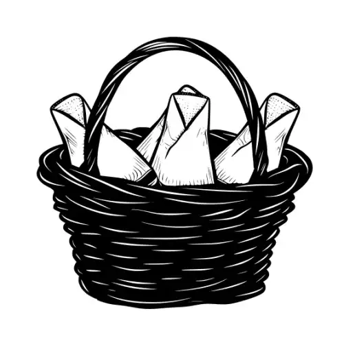 Baby Shower Basket Silhouette SVG Design | SVG Files for Cricut & Print
